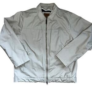 Vintage Faded Glory Men's  khaki cotton  quilted lined  jacket  size medium